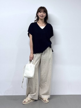 「Beau're（ヴュレ）のアイテム（バッグ）」を使った、あやさん（レディース・168cm）の春コーディネート