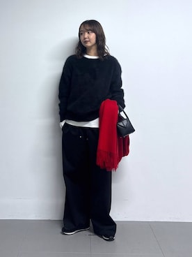 「BARNYARDSTORM（バンヤードストーム）のBARNYARDSTORM / 裏起毛マシュマロT / マシンウォッシャブル（Tシャツ/カットソー）」を使った、あやさん（レディース・168cm）の秋コーディネート