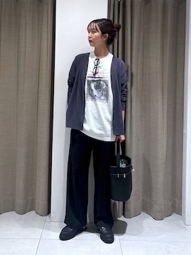 「VELETTO（ベレット）のBARNYARDSTORM / 【VELETTO / ヴェレット】/ バックルバッグ（ハンドバッグ）」を使った、あやさん（レディース・168cm）の秋コーディネート