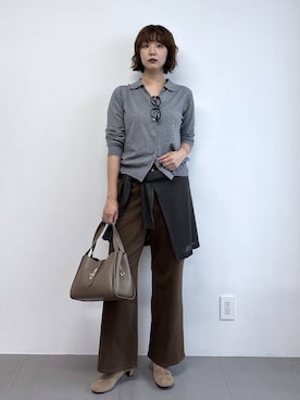 「MILOS（ミロス）のアイテム」を使った、あやさん（レディース・168cm）の秋コーディネート