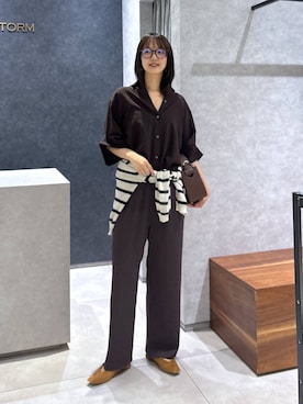 「アイテム（その他シューズ、イエロー系）」を使った、あやさん（レディース・168cm）の春コーディネート