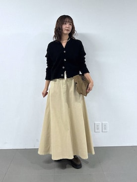 「アイテム（ブーツ、グリーン系）」を使った、あやさん（レディース・168cm）の秋コーディネート