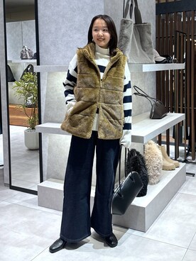 「BARNYARDSTORM」｜「アイテム（その他アウター）」を使った、あやさん（レディース・168cm）の冬コーディネート