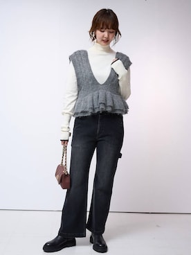「MILOS（ミロス）のアイテム」を使った、あやさん（レディース・168cm）の秋コーディネート