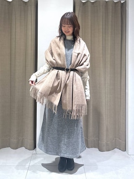 「TWEED MILL（ツイードミル）のアイテム」を使った、あやさん（レディース・168cm）の秋コーディネート