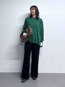 「BARNYARDSTORM（バンヤードストーム）のBARNYARDSTORM / 裏起毛マシュマロT / マシンウォッシャブル（Tシャツ/カットソー）」を使った、あやさん（レディース・168cm）の秋コーディネート