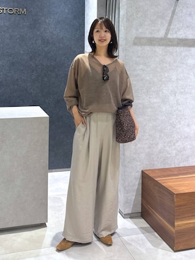 「アイテム（その他シューズ、イエロー系）」を使った、あやさん（レディース・168cm）の夏コーディネート