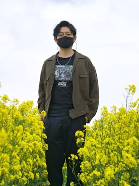 「Yohji Yamamoto（ヨウジヤマモト）のアイテム（ジャケット/アウター）」を使った、-knots-さん（メンズ・165cm）の春コーディネート