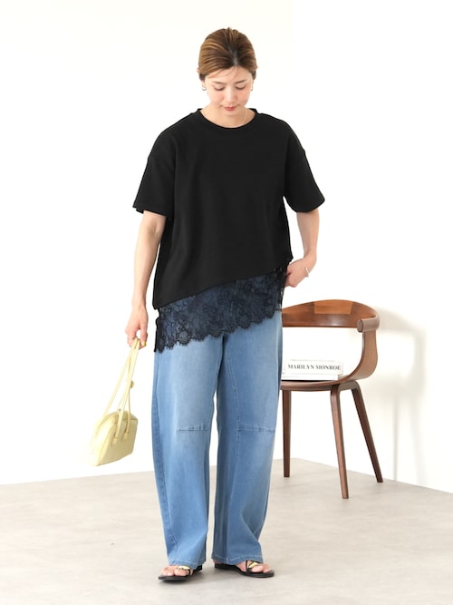 ストレッチデニムカーブパンツ