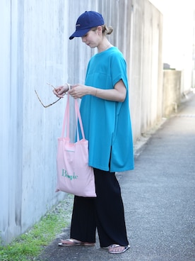 「reca（レカ）のアイテム（パンツ）」を使った、sakiさん（レディース・165cm）の夏コーディネート