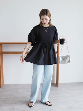 「reca（レカ）のアイテム（その他トップス）」を使った、sakiさん（レディース・165cm）の夏コーディネート