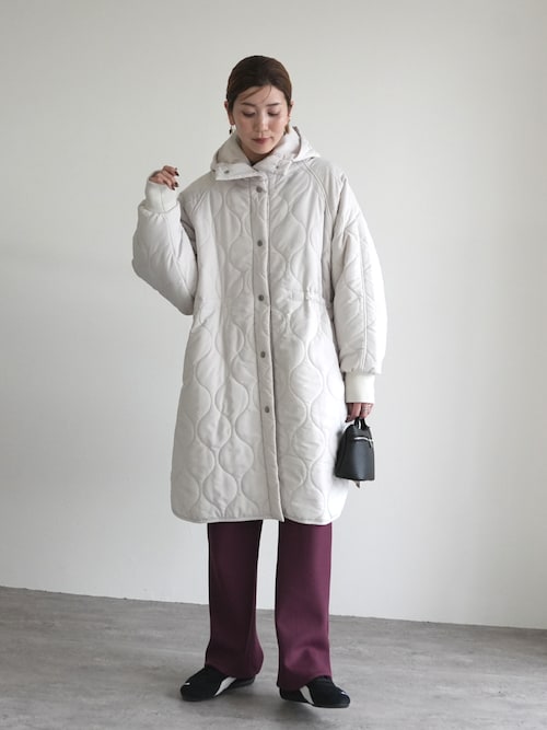 ぬくぬく暖か！美シルエット裏起毛セミワイドリブパンツ