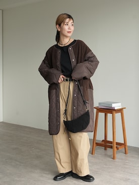 「アイテム（その他アウター）」を使った、sakiさん（レディース・165cm）の秋コーディネート