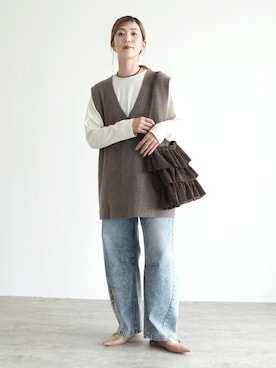 sakiさん（骨格ナチュラル・レディース・165cm）の秋コーディネート