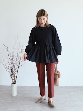 「アイテム（その他トップス）」を使った、sakiさん（レディース・165cm）の秋コーディネート