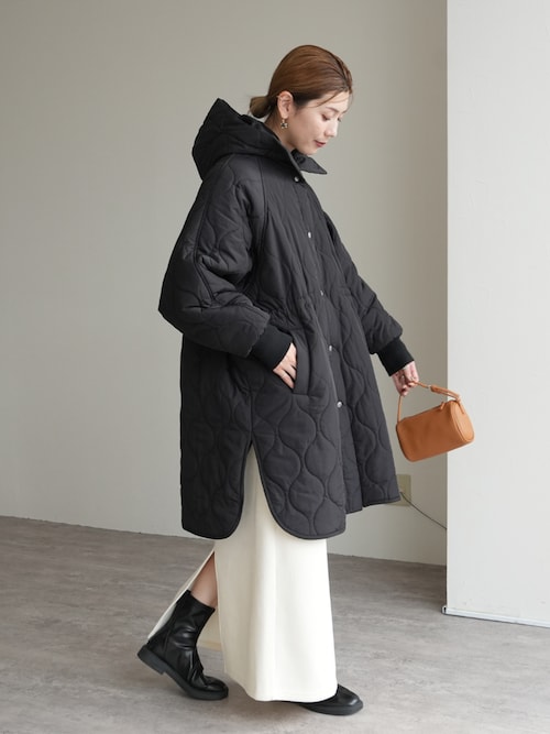 コーデュロイ裏フリースナロースカート