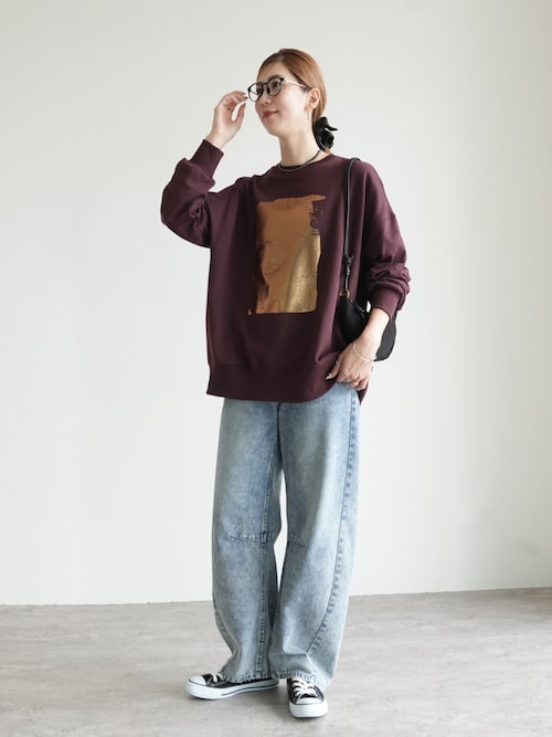 Freada☆フリーダ ランドスケープ 箔プリント スウェット☆FREAK'S