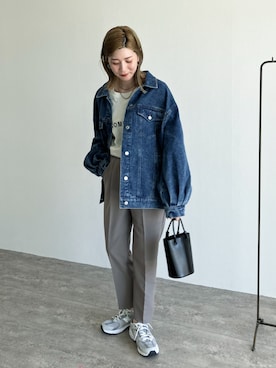 「reca（レカ）のアイテム（デニムジャケット）」を使った、sakiさん（レディース・165cm）の夏コーディネート
