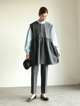 「アイテム（スーツセット）」を使った、sakiさん（レディース・165cm）の冬コーディネート