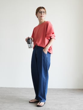 「reca（レカ）のアイテム（パンツ）」を使った、sakiさん（レディース・165cm）の夏コーディネート