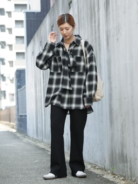 「reca（レカ）のアイテム（その他パンツ）」を使った、sakiさん（レディース・165cm）の秋コーディネート