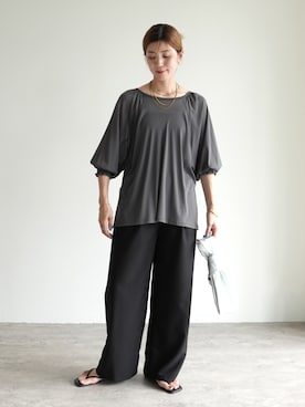 「reca（レカ）のアイテム（パンツ）」を使った、sakiさん（レディース・165cm）の夏コーディネート