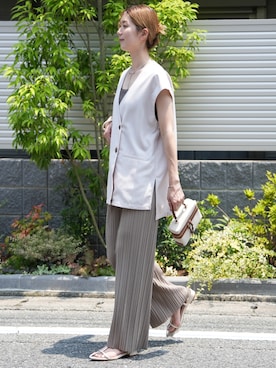 「reca（レカ）のアイテム（パンツ）」を使った、sakiさん（レディース・165cm）の夏コーディネート