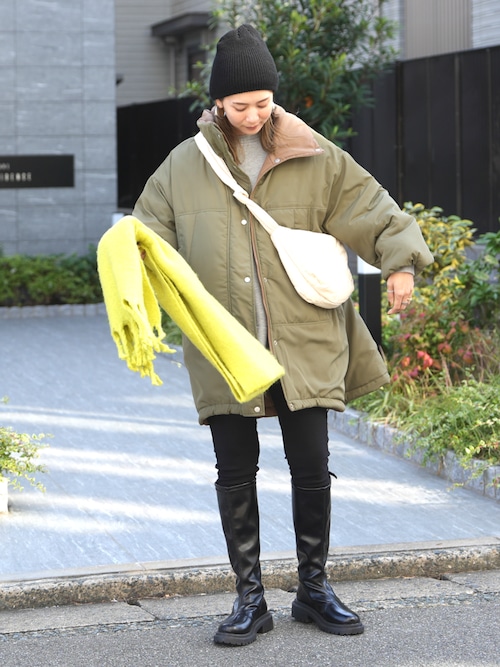 リバーシブル スタンドカラーモンスターコート