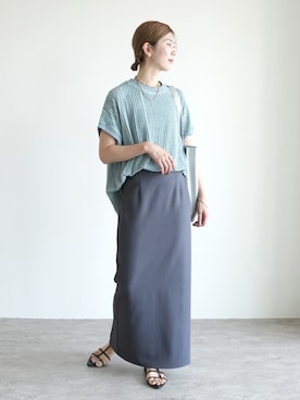 「reca（レカ）のアイテム（スカート）」を使った、sakiさん（レディース・165cm）の夏コーディネート