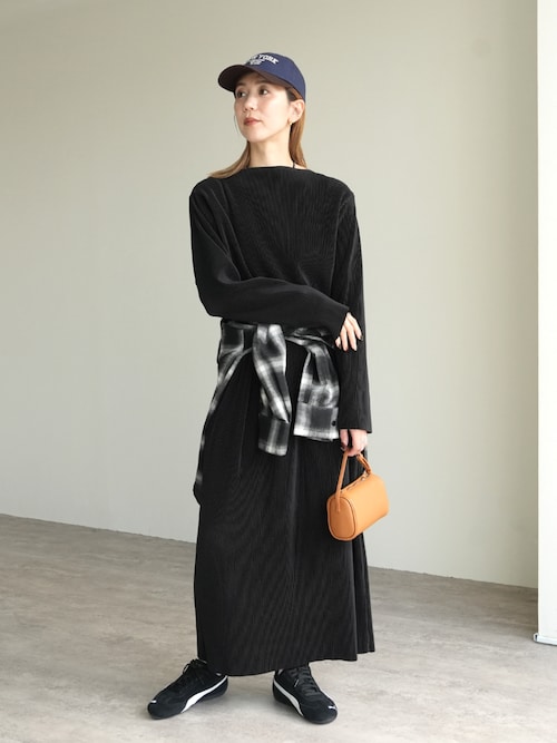 セール】セルフカット長袖マキシプリーツワンピース（ワンピース