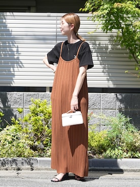 「reca（レカ）のアイテム（ワンピース/ドレス）」を使った、sakiさん（レディース・165cm）の夏コーディネート