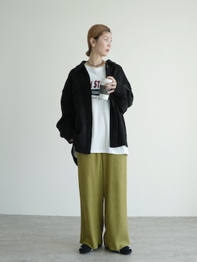 「reca（レカ）のアイテム（その他パンツ）」を使った、sakiさん（レディース・165cm）の秋コーディネート