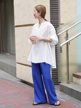 「reca（レカ）のアイテム（パンツ）」を使った、sakiさん（レディース・165cm）の夏コーディネート