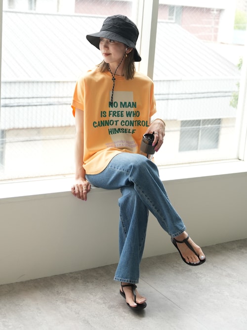 tシャツ 「接触冷感」ラウンドヘムTシャツ レディース セール】【接触冷感】ラウンドヘムチュニックロゴTシャツ（T