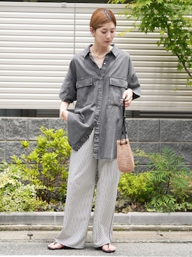 「reca（レカ）のアイテム（パンツ）」を使った、sakiさん（レディース・165cm）の夏コーディネート