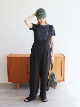 「reca（レカ）のアイテム（オールインワン・サロペット）」を使った、sakiさん（レディース・165cm）の夏コーディネート