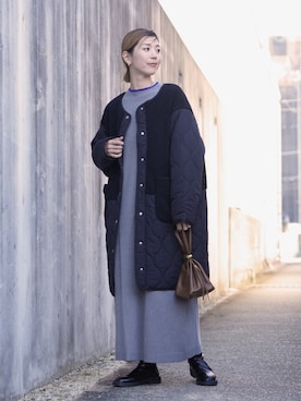 「アイテム（ワンピース/ドレス）」を使った、sakiさん（レディース・165cm）の冬コーディネート