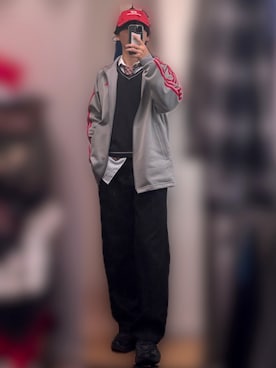 「WEGO（ウィゴー）のアイテム（キャップ）」を使った、yasuさん（メンズ・162cm）の冬コーディネート