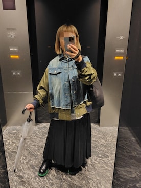 「SHIPS（シップス）のアイテム（スカート）」を使った、mtzoさん（レディース・148cm）の秋コーディネート