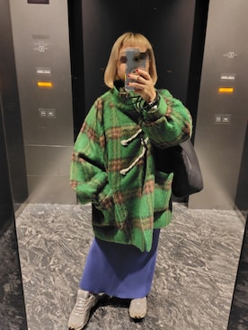 「アイテム（ダッフルコート）」を使った、mtzoさん（レディース・148cm）の冬コーディネート