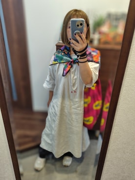 「アイテム（スニーカー、グレー系）」を使った、mtzoさん（レディース・148cm）の夏コーディネート