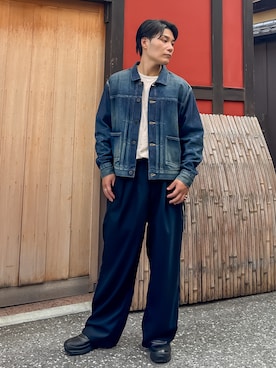 「HERMES（エルメス）のアイテム」を使った、hideyoshi5555さん（メンズ・167cm）の秋コーディネート
