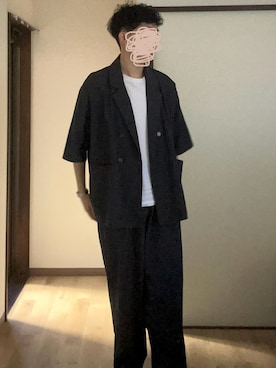 「アイテム（セットアップ）」を使った、熊坂 亮汰さん（メンズ・174cm・20代）の夏コーディネート