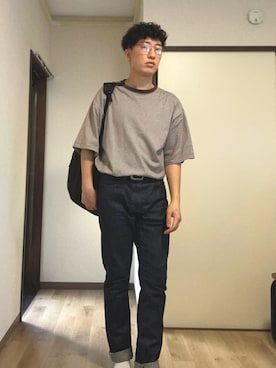 「アイテム（バックパック/リュック）」を使った、熊坂 亮汰さん（メンズ・174cm）の夏コーディネート