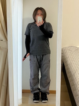 「FILA（フィラ）のアイテム（スニーカー）」を使った、Mahiroさん（メンズ・163cm）の春コーディネート