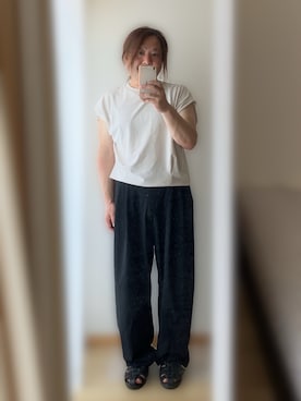 「アイテム（サンダル）」を使った、Mahiroさん（メンズ・163cm）の夏コーディネート