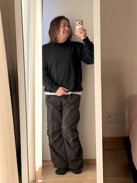 「Honeys（ハニーズ）のアイテム（パンツ）」を使った、Mahiroさん（メンズ・163cm）の春コーディネート