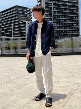 「SHIPS any（シップス エニィ）のアイテム（アクセサリー）」を使った、田中さん（メンズ・168cm）の夏コーディネート