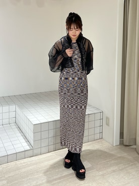「梅雨」｜田中音羽さん（レディース・163cm）の夏コーディネート