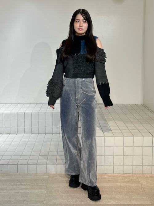 セール】フロッキーバレルレッグデニム【セット販売対象】（デニム